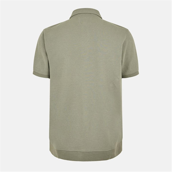 Jack Wills Textured Polo Shirt Silver Sage