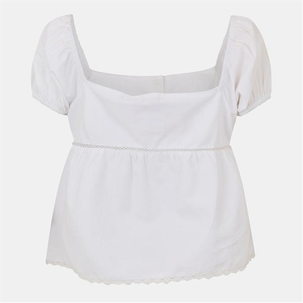 Jack Wills Tie Front Top Bright White