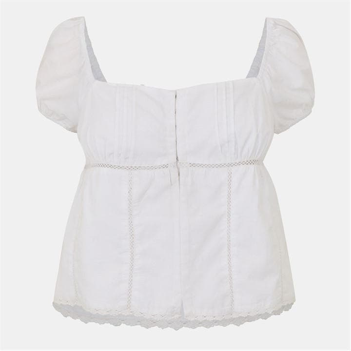 Jack Wills Tie Front Top Bright White