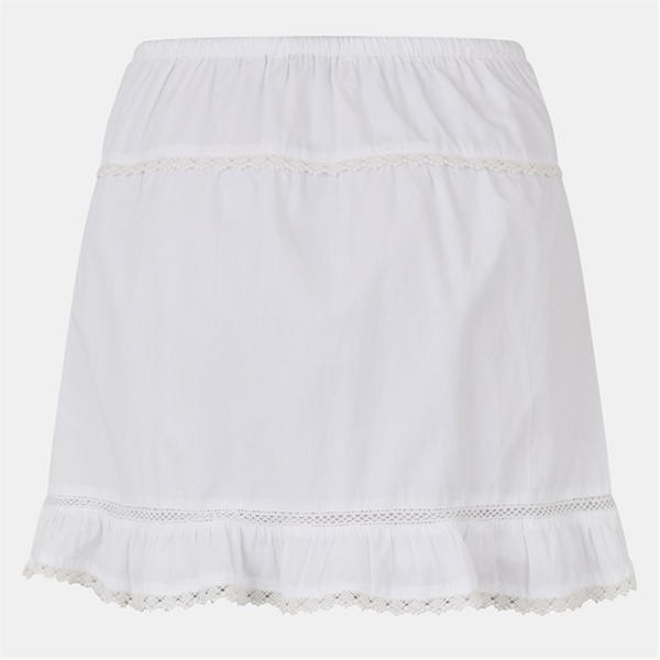Jack Wills Tie Mini Skirt Ld53 Bright White