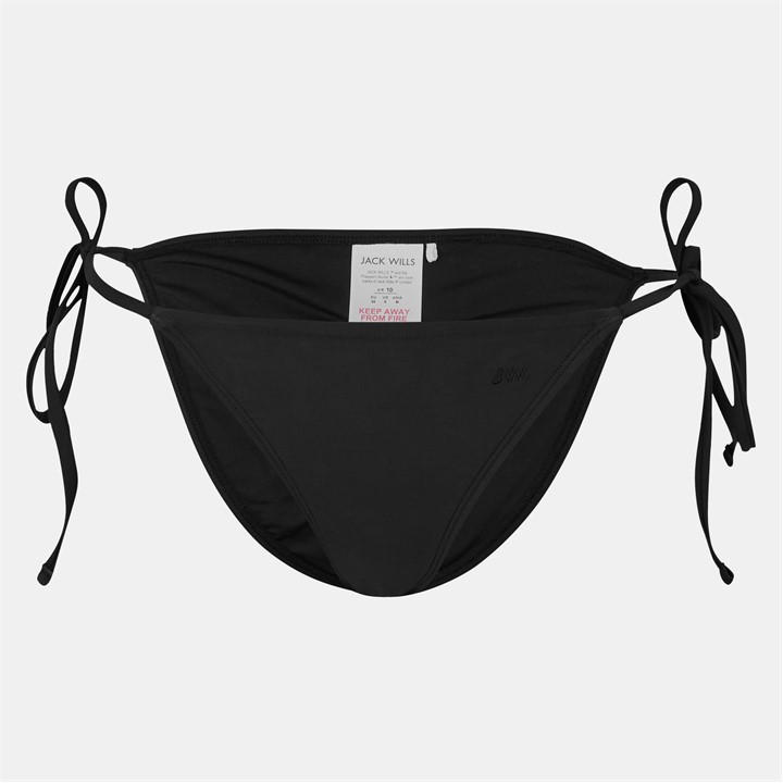 Jack Wills Tie Side Bik Bttm Ld53 Black