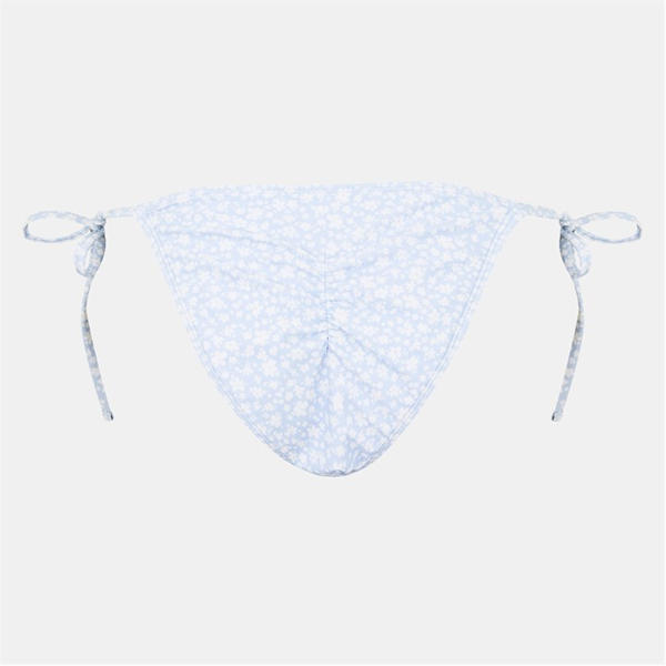 Jack Wills Tie Side Bik Bttm Ld53 Blue Ditsy