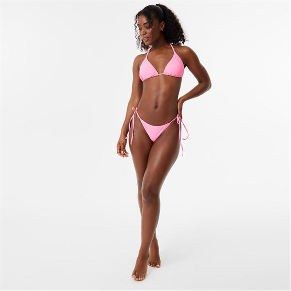 Jack Wills Tie Side Bikini Bottom Pink