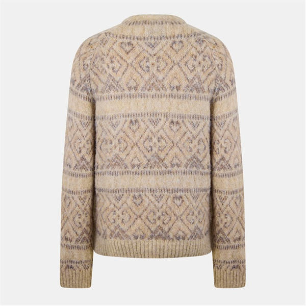 Jack Wills Tonal Jacquard Crew Sweater Willow Marl