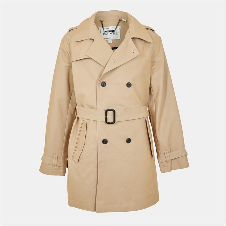 Jack Wills Trench Coat Mens Stone