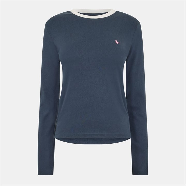 Jack Wills Trinkey Long Sleeve Ringer T Shirt Navy