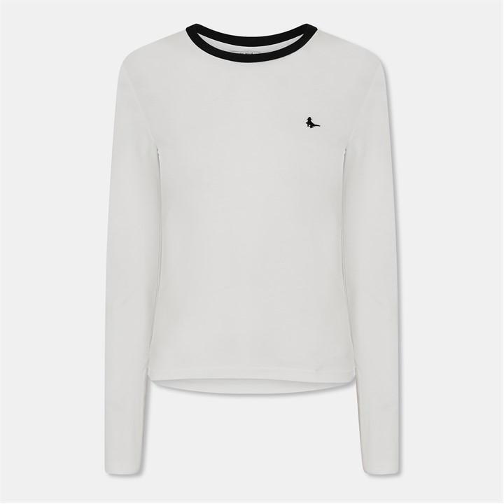 Jack Wills Trinkey Long Sleeve Ringer T Shirt White