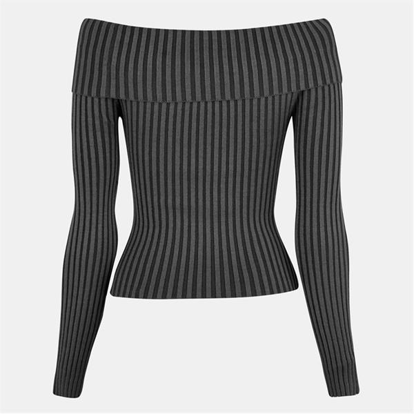 Jack Wills Two Tone Bardot Top Womens Eiffel Tower