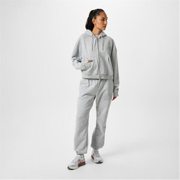 Jack Wills Two Way Zip Hoodie Grey Marl