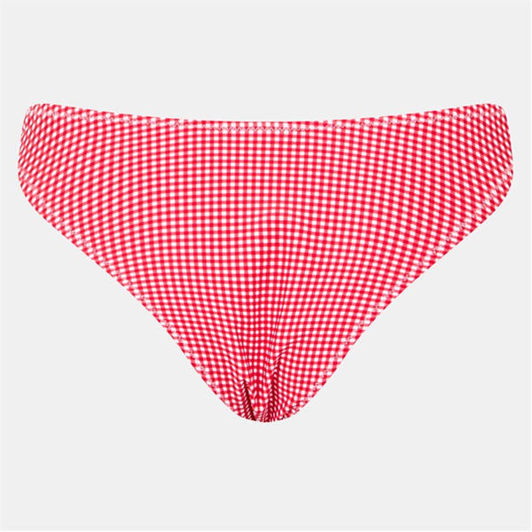 Jack Wills V Shaped Tanga Ld53 Red Gingham