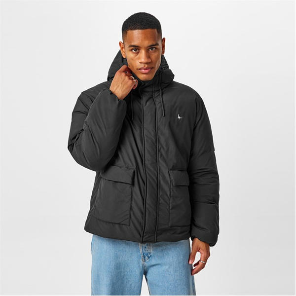 Jack Wills Wadded Puffer Men Black