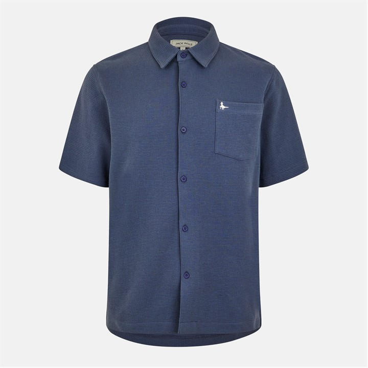 Jack Wills Waffle Shirt Night Sky