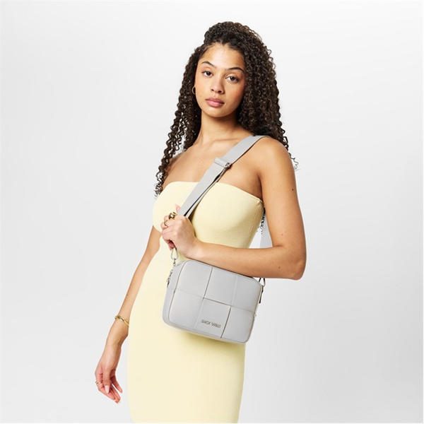 Jack Wills Weave Camera Bag Grey