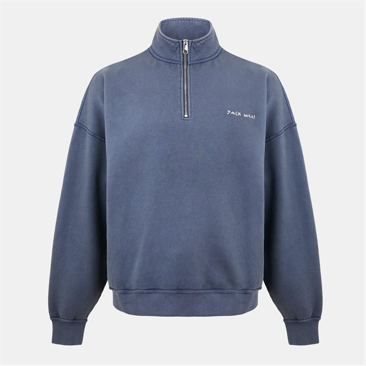 Jack Wills Well quarter Zip Fleece Night Sky