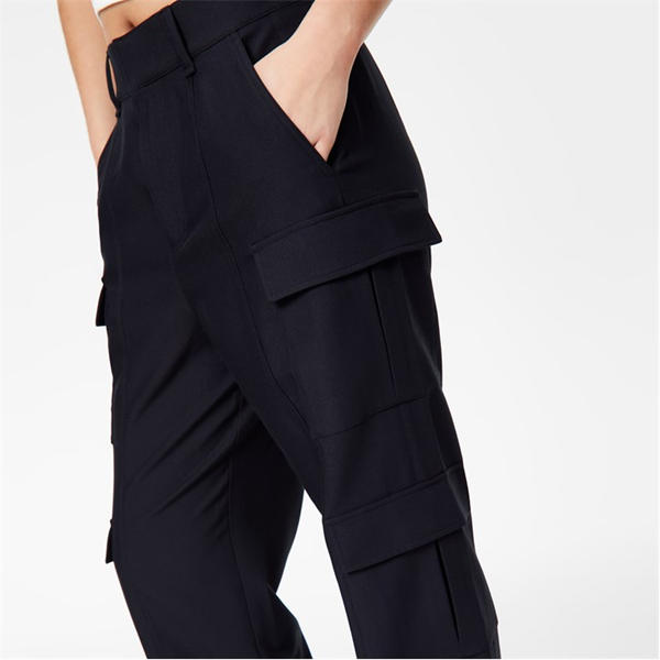 Jack Wills Wide Leg Cargo Pants Black