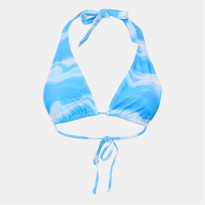 Jack Wills Wide Strap Bikini Top Blue Swirl