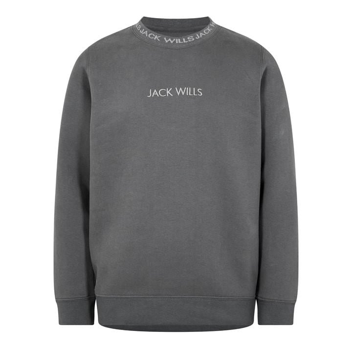 Jack Wills Wills Junior Jacquard Crew Slate