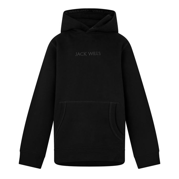 Jack Wills Wills Junior Jacquard Hoodie Black
