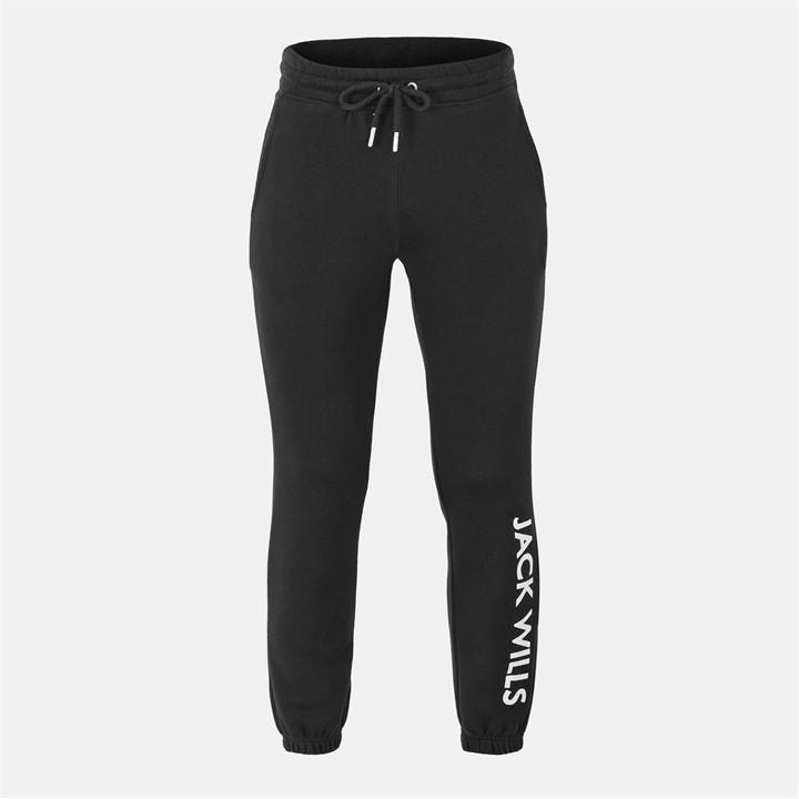 Jack Wills Wills Logo Joggers Black