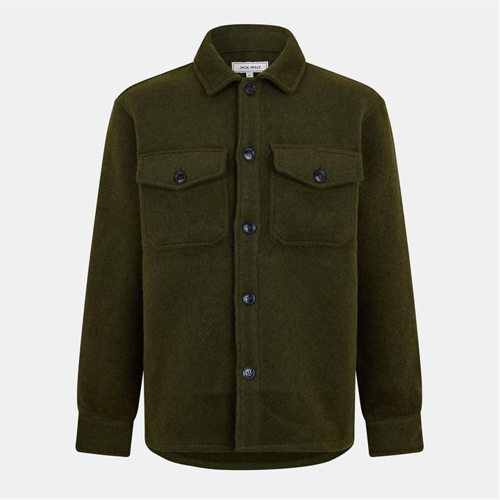 Jack Wills Wool Shacket Khaki