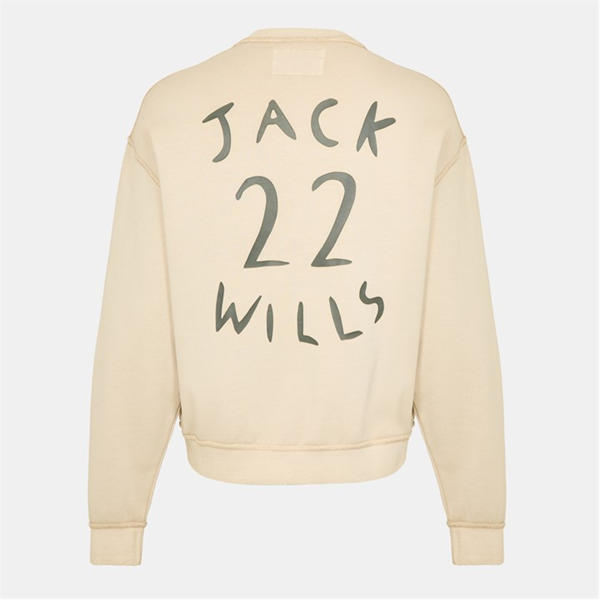 Jack Wills Worn Well Crew Sweater Mens Putty