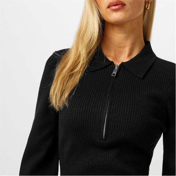 Jack Wills Zip Mini Dress Black