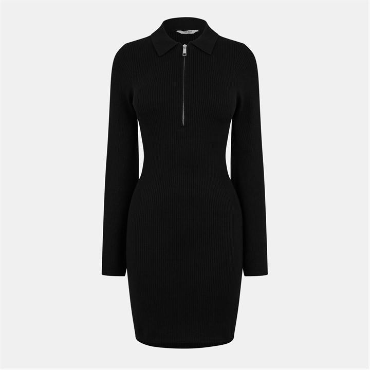 Jack Wills Zip Mini Dress Black