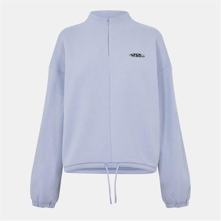 Jack Wills Zip Through Funnel Sweat Soft Blue