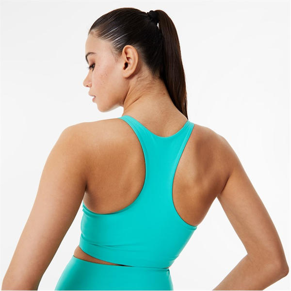Jack Wills Zip Up Sports Bra Teal