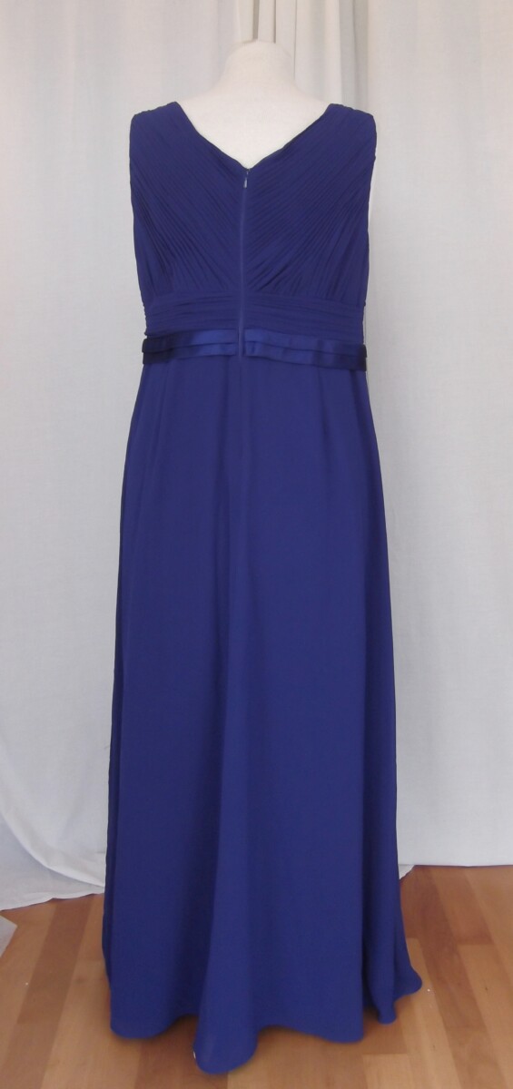 Jacques Vert BRAND NEW WITH TAGS CADBURY PURPLE CREPE CHIFFON MAXI DRESS RUCHED FAUX CROSS OVER BODICE & PASHMINA