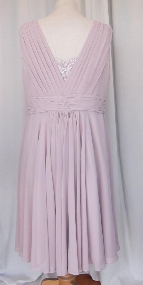 Jacques Vert BRAND NEW WITH TAGS CLOVER PINK PLEATED CREPE CHIFFON COCKTAIL DRESS BEADED LACE MODESTY VEST CREPE CHIFFON SKIRT