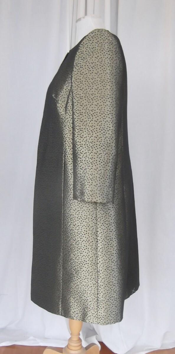Jacques Vert BRAND NEW WITH TAGS JACQUES VERT COLLECTION METALLIC OLIVE & BLACK JACQUARD SHANTUNG DRESS & MATCHING COAT