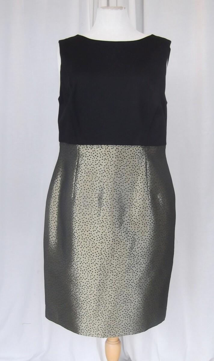 Jacques Vert BRAND NEW WITH TAGS JACQUES VERT COLLECTION METALLIC OLIVE & BLACK JACQUARD SHANTUNG DRESS & MATCHING COAT