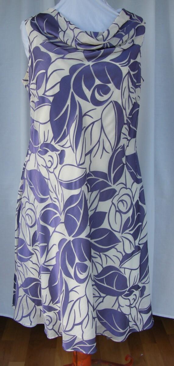 Jacques Vert CAMPANULA RANGE IVORY CREPE CHIFFON PURPLE DEVORE FIT & FLARE DRESS PURPLE NOTCH NECK SHORT JACKET