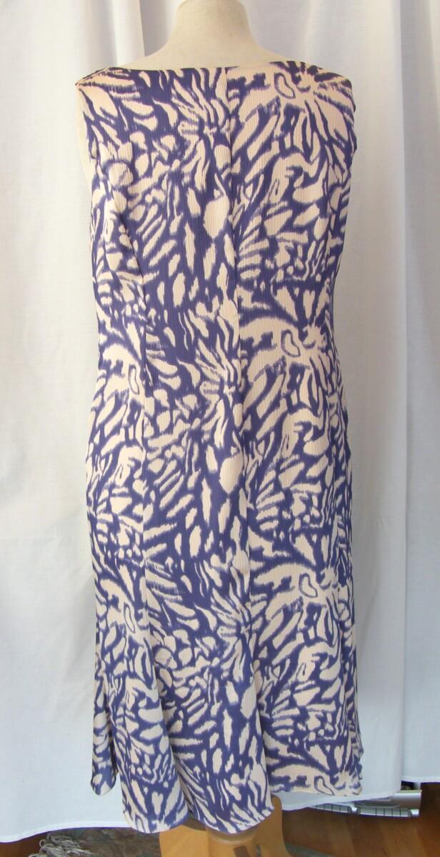 Jacques Vert CORNFLOWER & MAIZE RANGE DRESS OF ABSTRACT FLOWER HEAD PRINT IN CORNFLOWER BLUE ON MAIZE TEXTURED SILK LIKE FABRIC & MAIZE BOUCLE JACKET