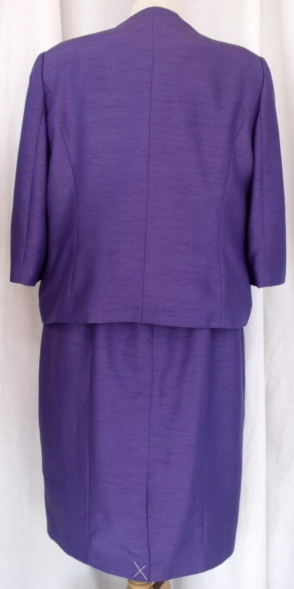 Jacques Vert DEEPLY DEVINE RANGE “VIOLA” SHANTUNG DRESS LACE TOP & LONG SLEEVES VIOLA SHANTUNG JACKET