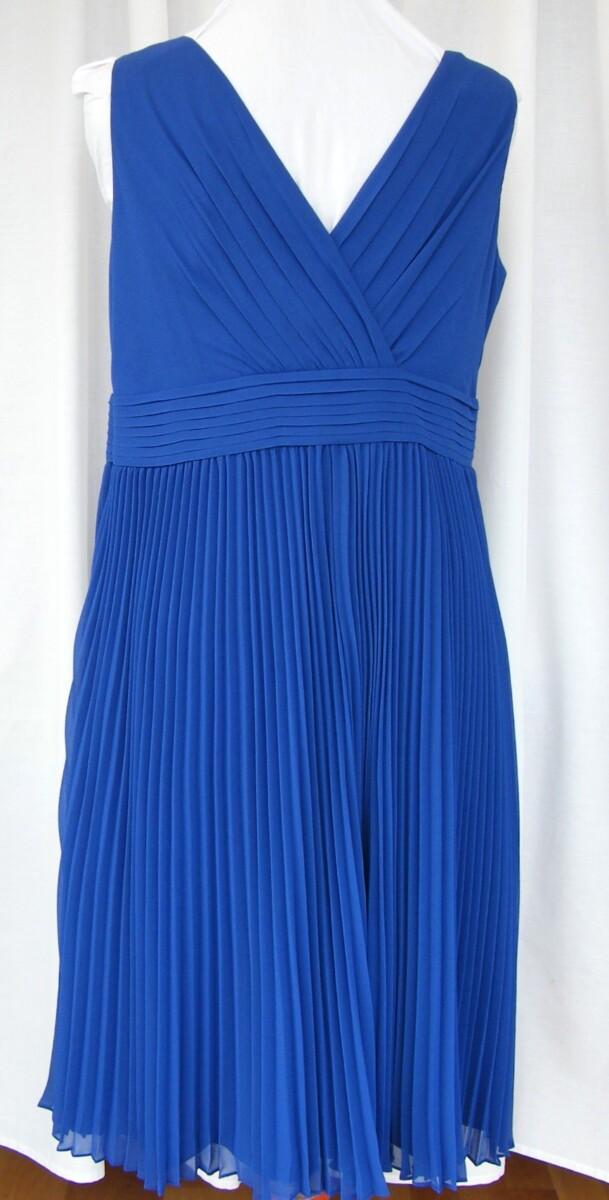 Jacques Vert DELPHINIUM RANGE ROYAL BLUE CREPE CHIFFON SUNRAY PLEAT DRESS ROYAL BLUE PEPLUM JACKET SHORT SLEEVES