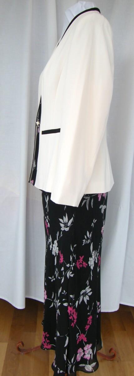 Jacques Vert DRESS TO IMPRESS RANGE ORIENTAL PRINT CREPE CHIFFON SKIRT & TOP & POWDER PUFF JACKET