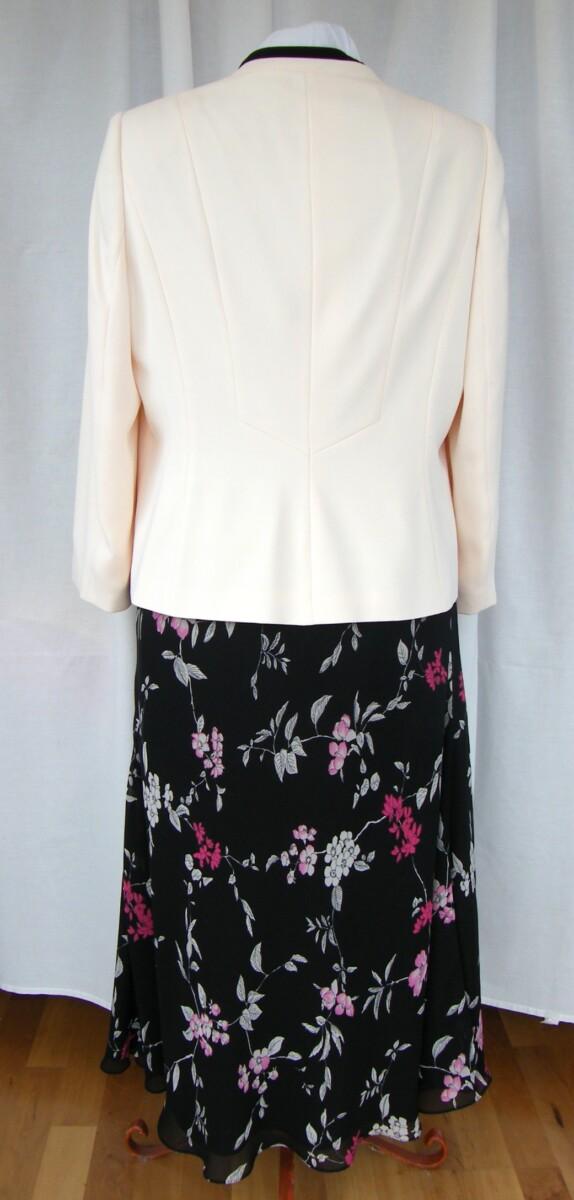 Jacques Vert DRESS TO IMPRESS RANGE ORIENTAL PRINT CREPE CHIFFON SKIRT & TOP & POWDER PUFF JACKET