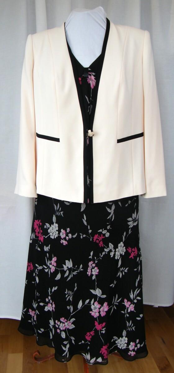 jacques vert DRESS TO IMPRESS RANGE ORIENTAL PRINT CREPE CHIFFON SKIRT & TOP & POWDER PUFF JACKET