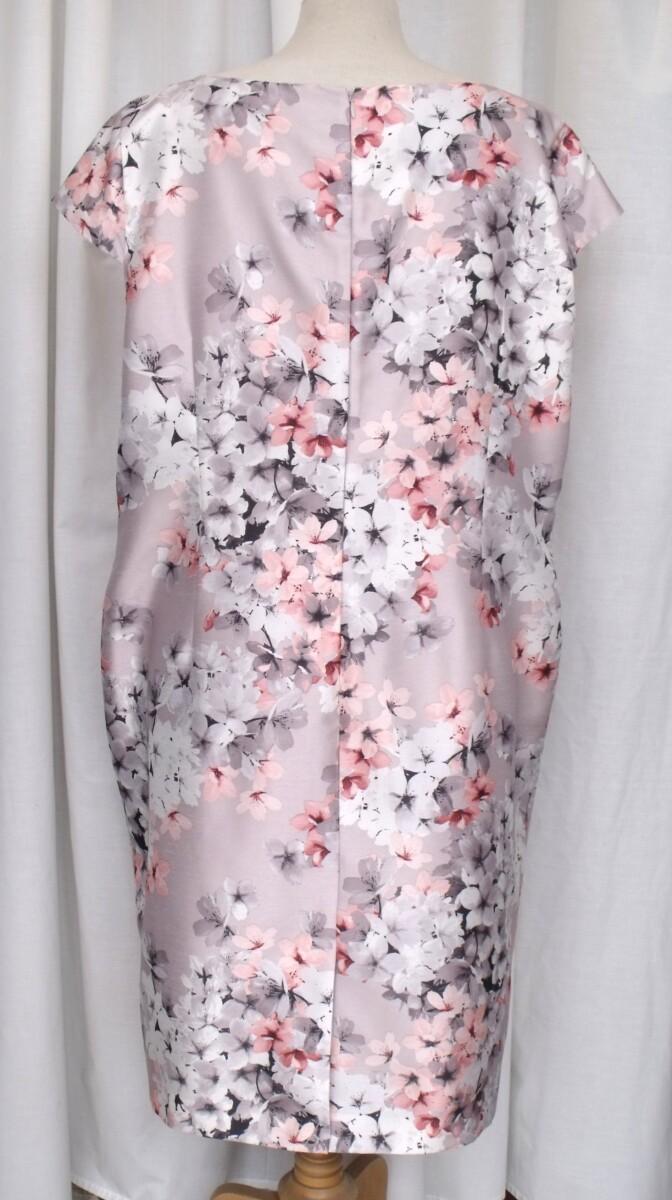 Jacques Vert ENCHANTED BLOSSOM PRINT SHANTUNG SHIFT DRESS & PEACH SHORT JACKET