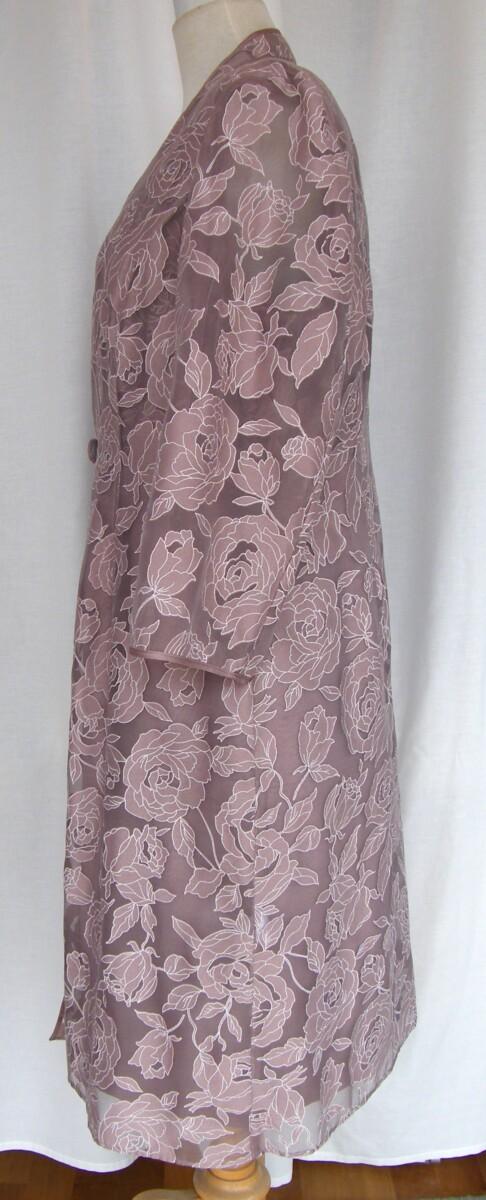 Jacques Vert HAZY DAYS RANGE MINK SHANTUNG SHIFT DRESS WITH MINK LACE BODICE & MATCHING MINK LACE COAT