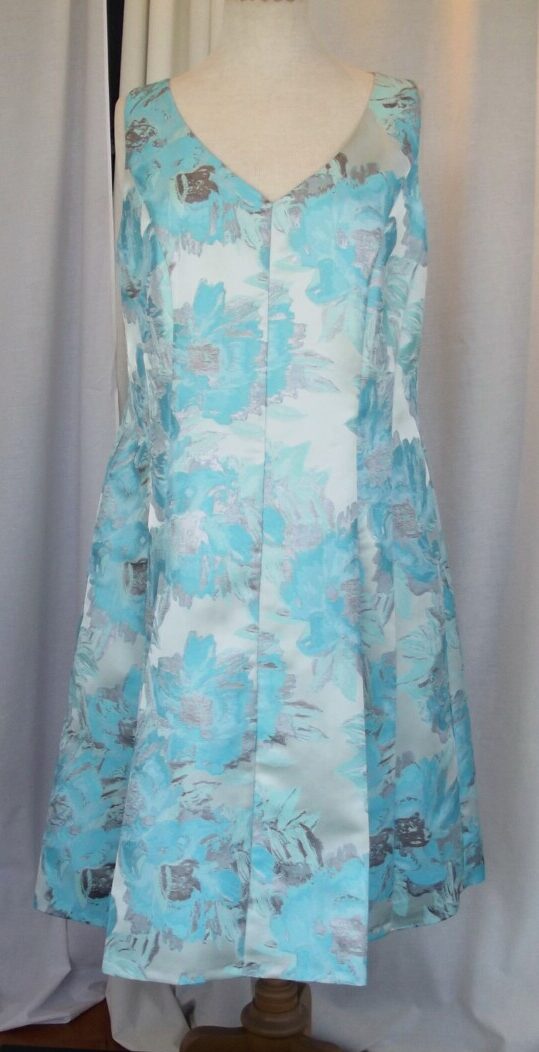 jacques vert JACQUES VERT COLLECTION BLUE FLORAL JACQUARD PROM DRESS