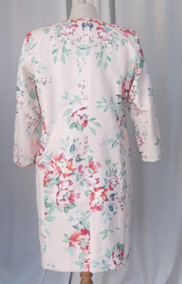 Jacques Vert JACQUES VERT COLLECTION FITTED DRESS & COAT IN CHENILLE FLORAL PRINTED JACQUARD