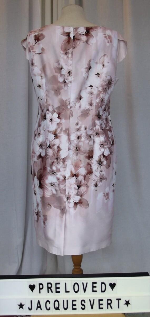 Jacques Vert JACQUES VERT COLLECTION MINK SHANTUNG SHIFT DRESS PLACEMENT PRINT & MINK SHANTUNG JACKET