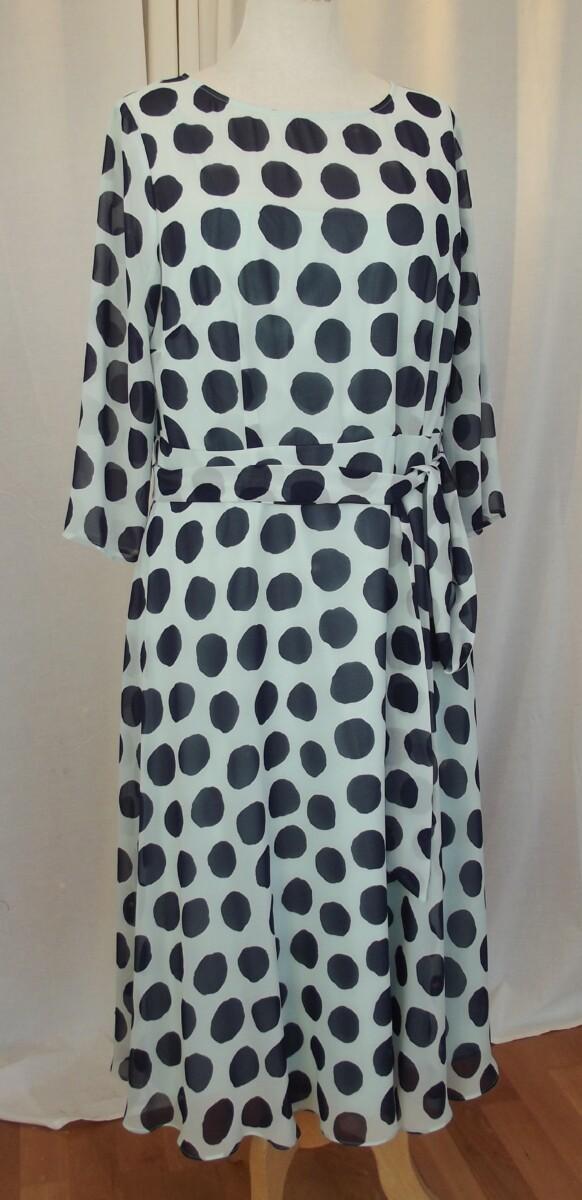jacques vert JACQUES VERT COLLECTION MINT GREEN CHIFFON PROM DRESS LARGE NAVY SPOT PRINT 3/4 LENGTH SLEEVES jacques vert JACQUES VERT COLLECTION MINT GREEN CHIFFON PROM DRESS LARGE NAVY SPOT PRINT 3/4 LENGTH SLEEVES
