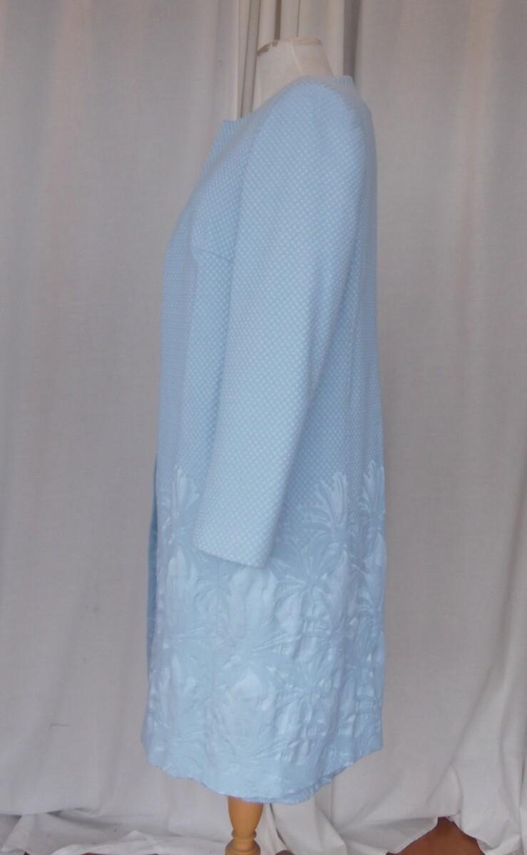Jacques Vert JACQUES VERT COLLECTION POWDER BLUE JACQUARD FABRIC DRESS SIZE 16 & COAT SIZE 14