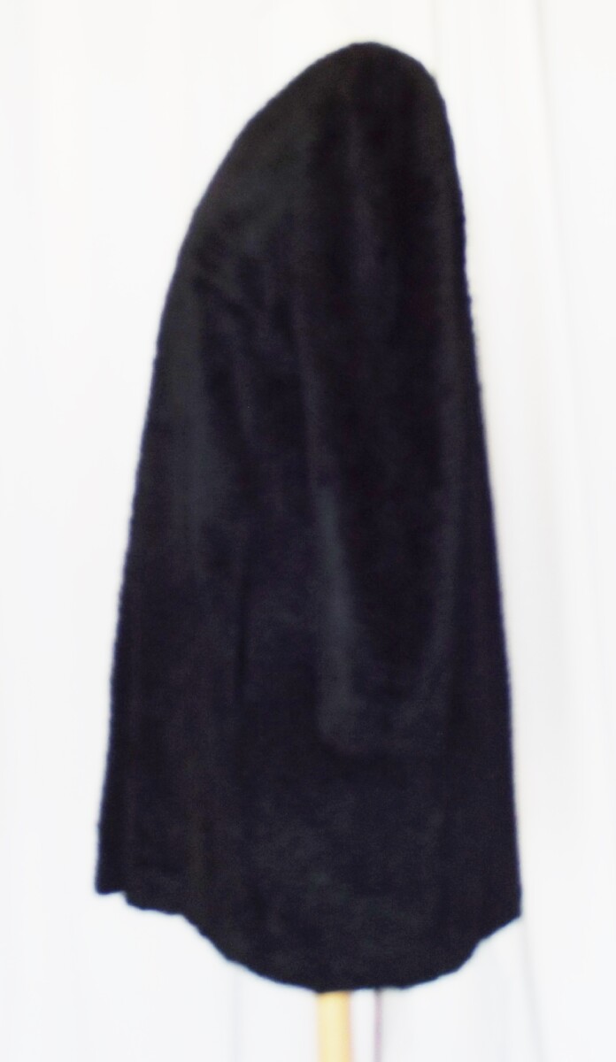 Jacques Vert JACQUES VERT PETITE RANGE SIZE 18 LONG SLEEVED BLACK FAUX ASTRAKHAN 3/4 LENGTH COAT