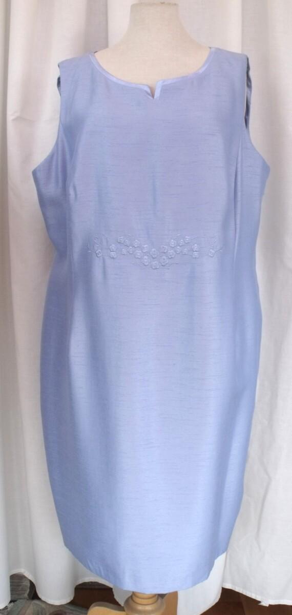 Jacques Vert LIGHT CORNFLOWER RANGE LIGHT CORNFLOWER BLUE SHANTUNG SHIFT DRESS & LIGHT CORNFLOWER SHANTUNG COAT