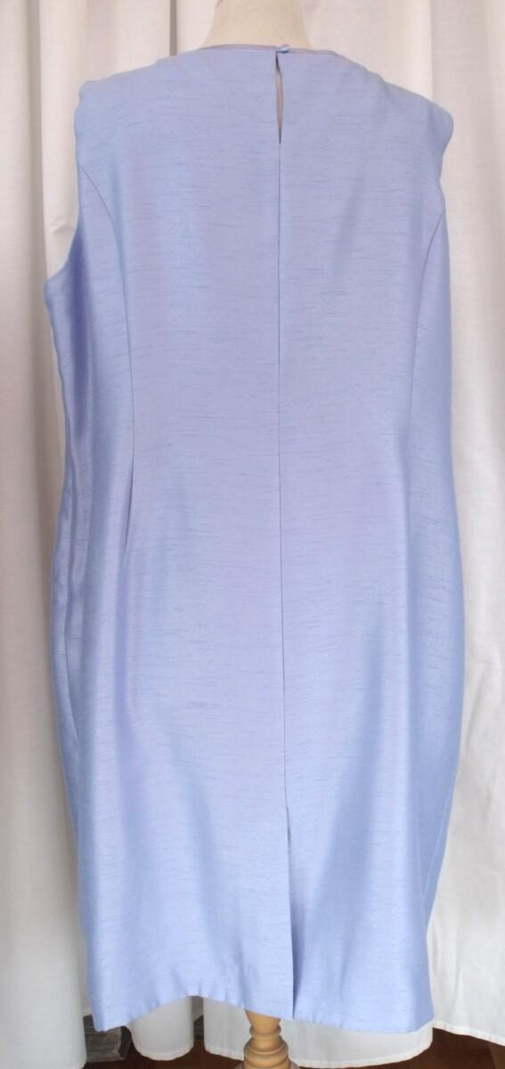 Jacques Vert LIGHT CORNFLOWER RANGE LIGHT CORNFLOWER BLUE SHANTUNG SHIFT DRESS & LIGHT CORNFLOWER SHANTUNG COAT